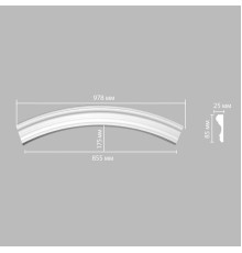 Радиус из полиуретана DECOMASTER 897174-120 1/4 круга Rнар 685 мм Rвн 600 мм 897174-120